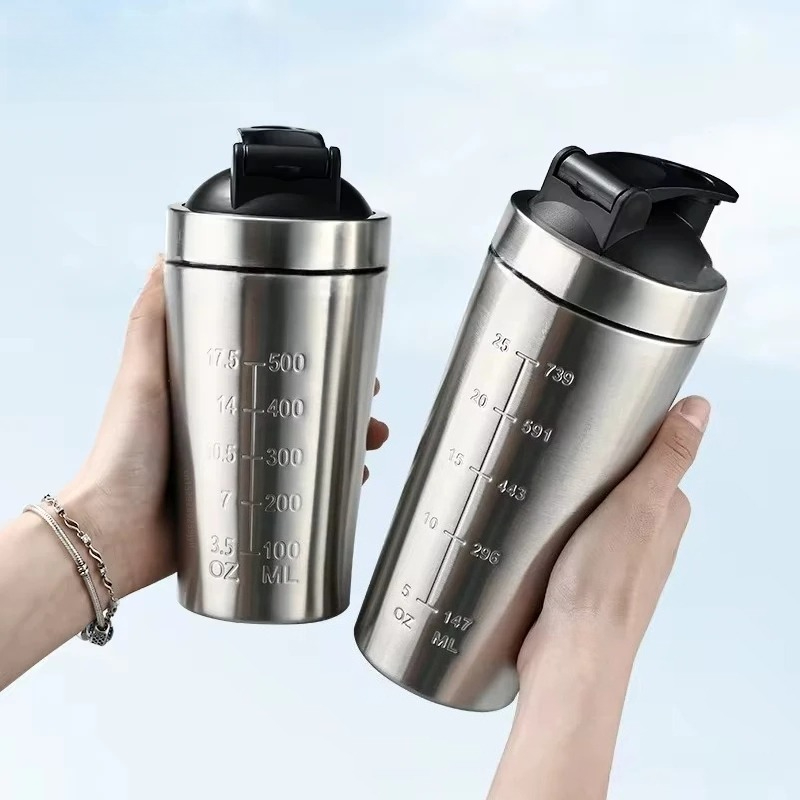 Nutrition And Fitness - 1 pz Borraccia Shaker in Acciaio
